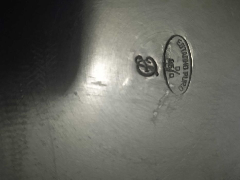 Prato em estanho de 30 cm diametro