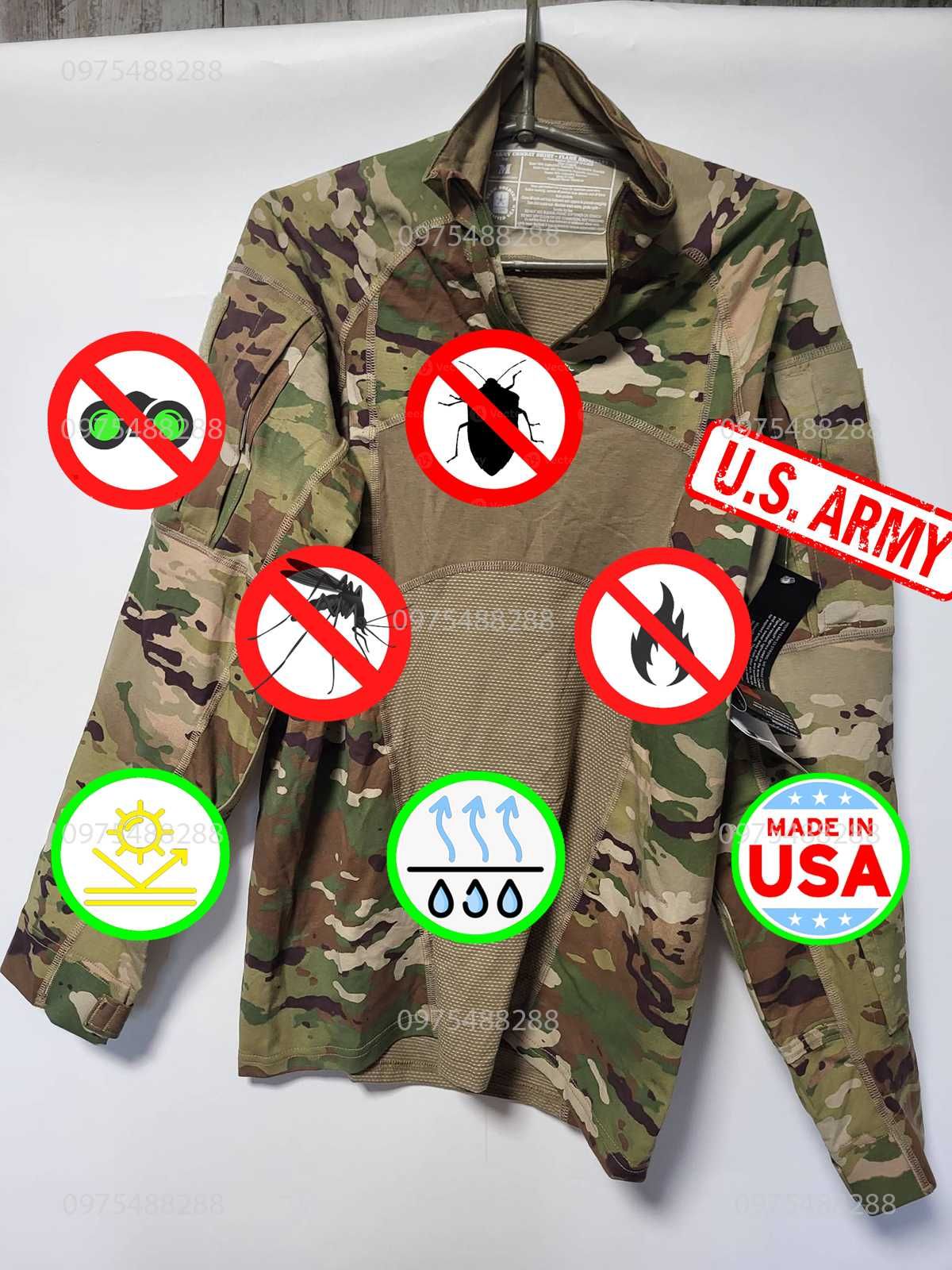 ОРИГІНАЛ!! Small США Убакс MASSIF Боевая Рубашка Combat Shirt Multicam