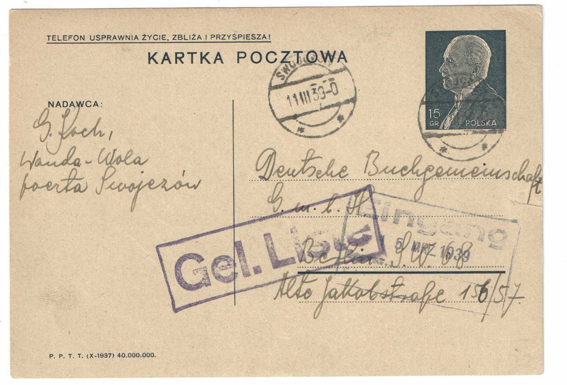Mniejszość niemiecka II RP korespondencja Wołyń 1939