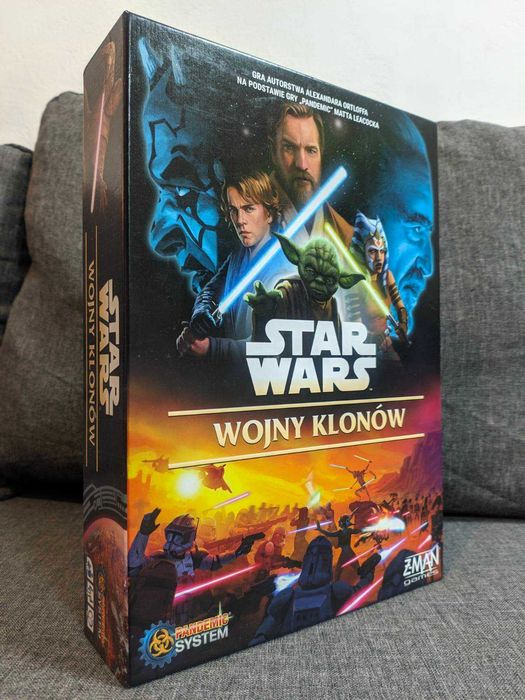 Gra planszowa Star Wars - Wojny Klonów + KOSZULKI, stan IDEALNY