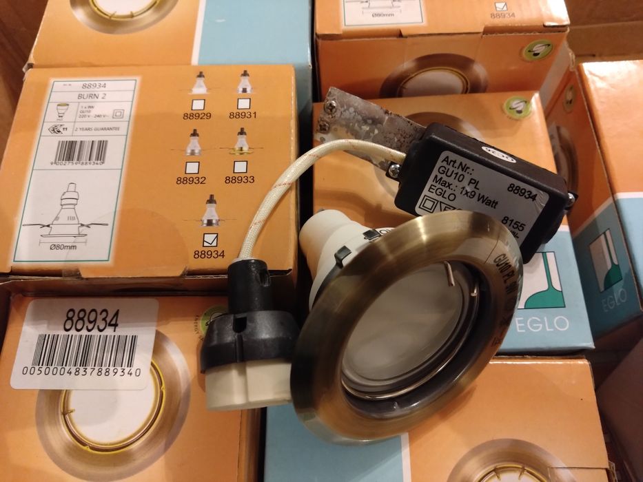Wpust oczko Eglo 88934 brąz 230V 9W GU10 80mm
