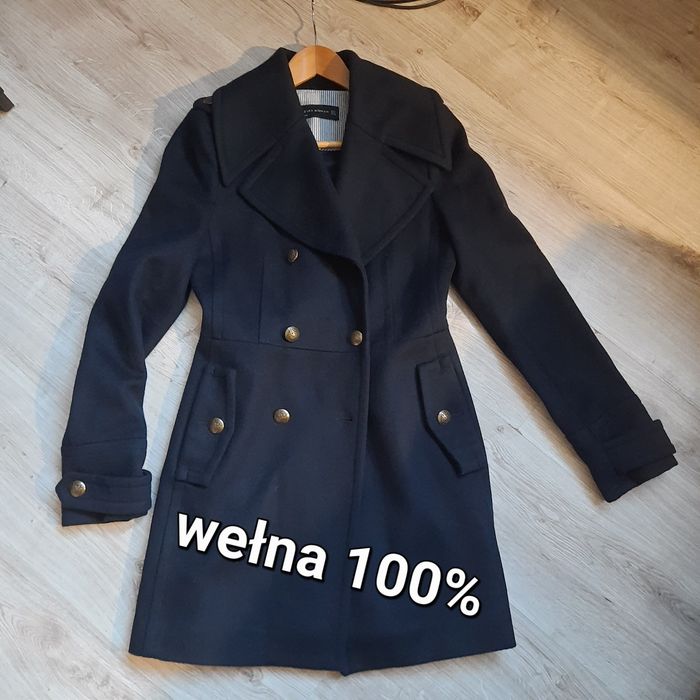 Płaszcz wełniany Zara