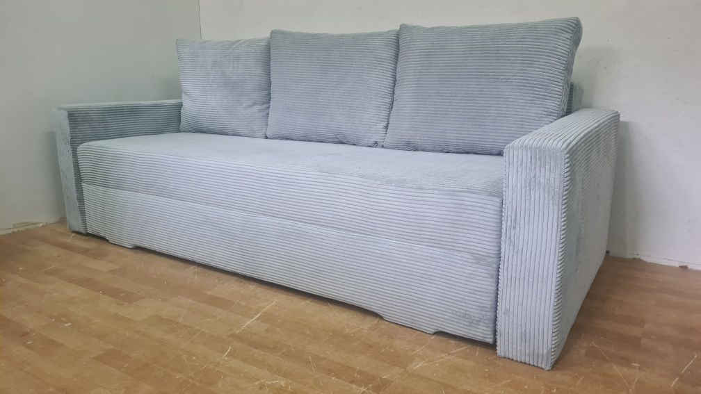 Nowa sofa sprężyny automat kanapa wersalka sztruks welur plusz funkcja