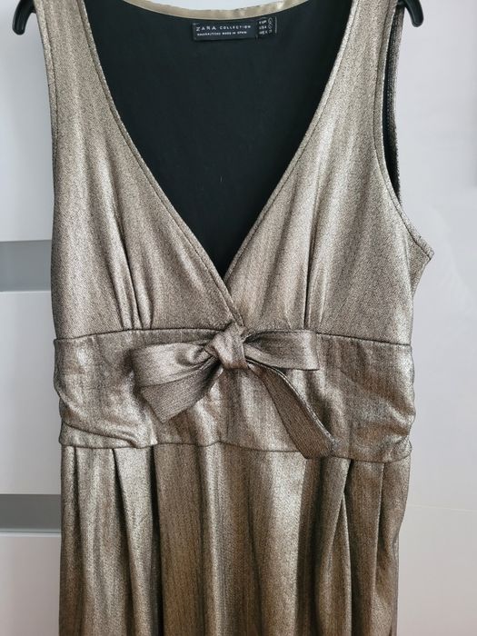 Zara złota sukienka L