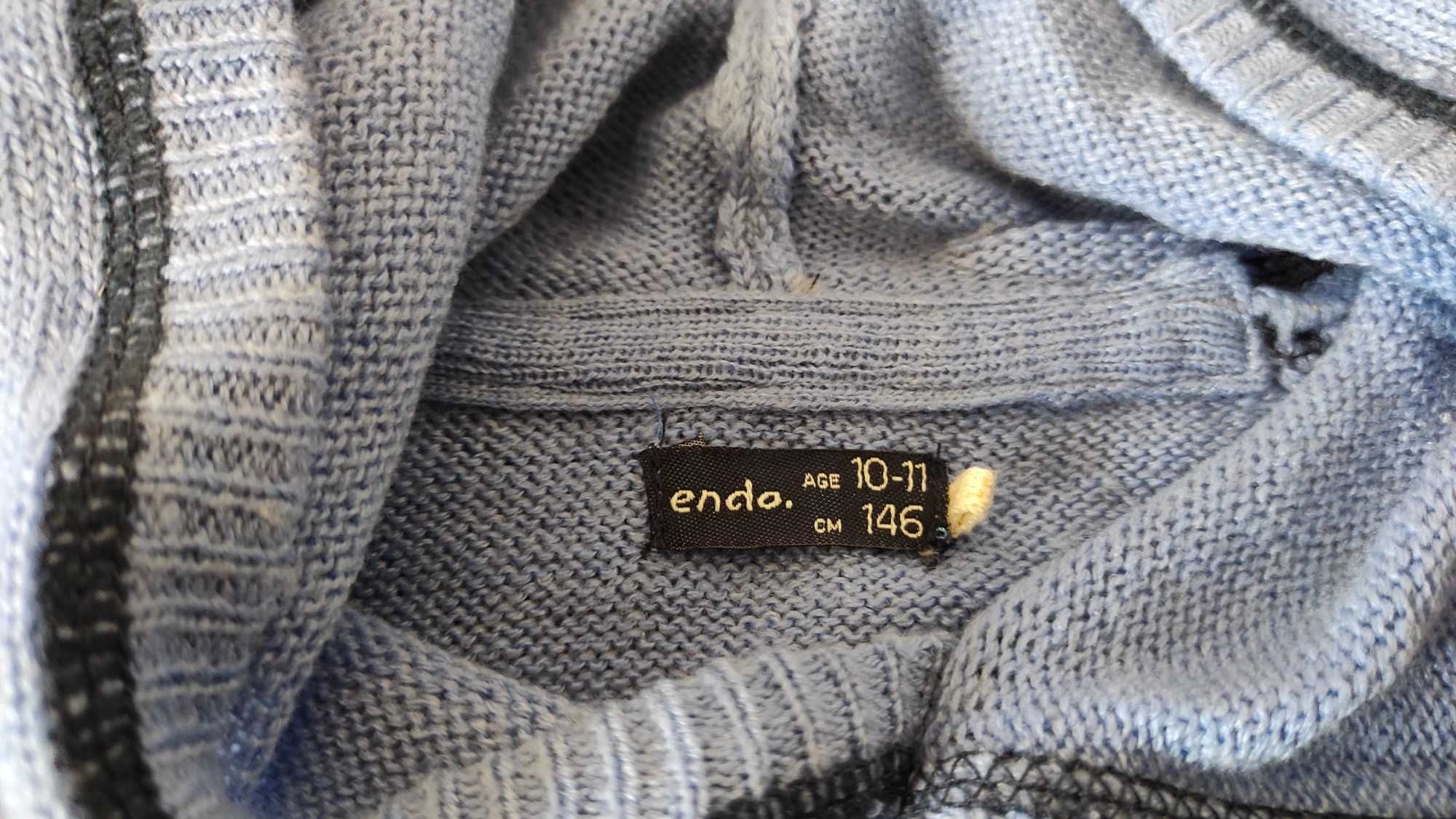 Sweter z kapturem, dla chłopca, marki endo - rozm. 146