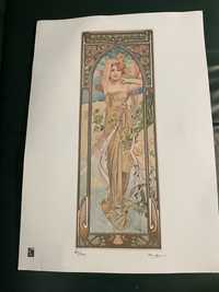 Alfons Mucha grafika oryginalna