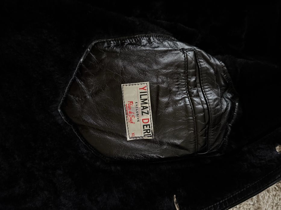 Чоловіча шкіряна дублянка розміру XL зимова/осіння