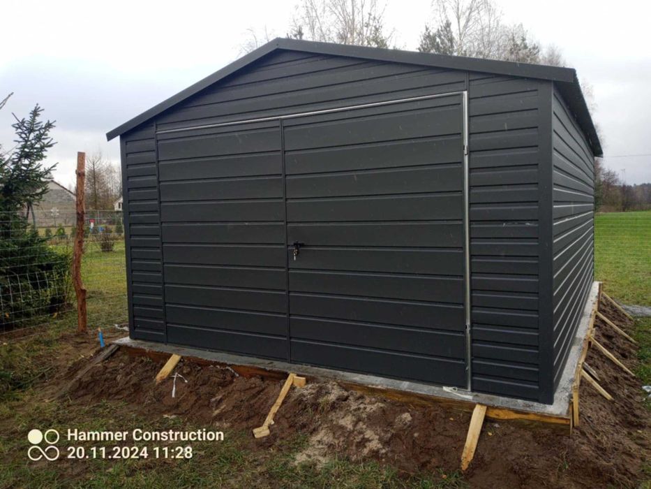 Garaż blaszany, wiata. WZMOCNIONY PROFILAMI. Producent. Cała POLSKA