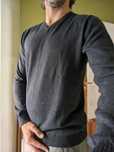 Szary sweter męski w serek (V-neck) Diverse, rozmiar L