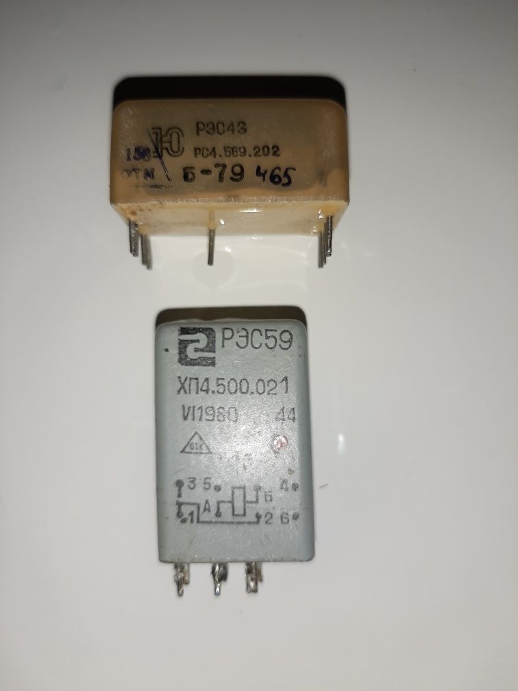 Реле РЭС 9, РЭС 22, РЭС 43, РЭС 59, РЭС 64Б,  КУЦ 1, РГК 14