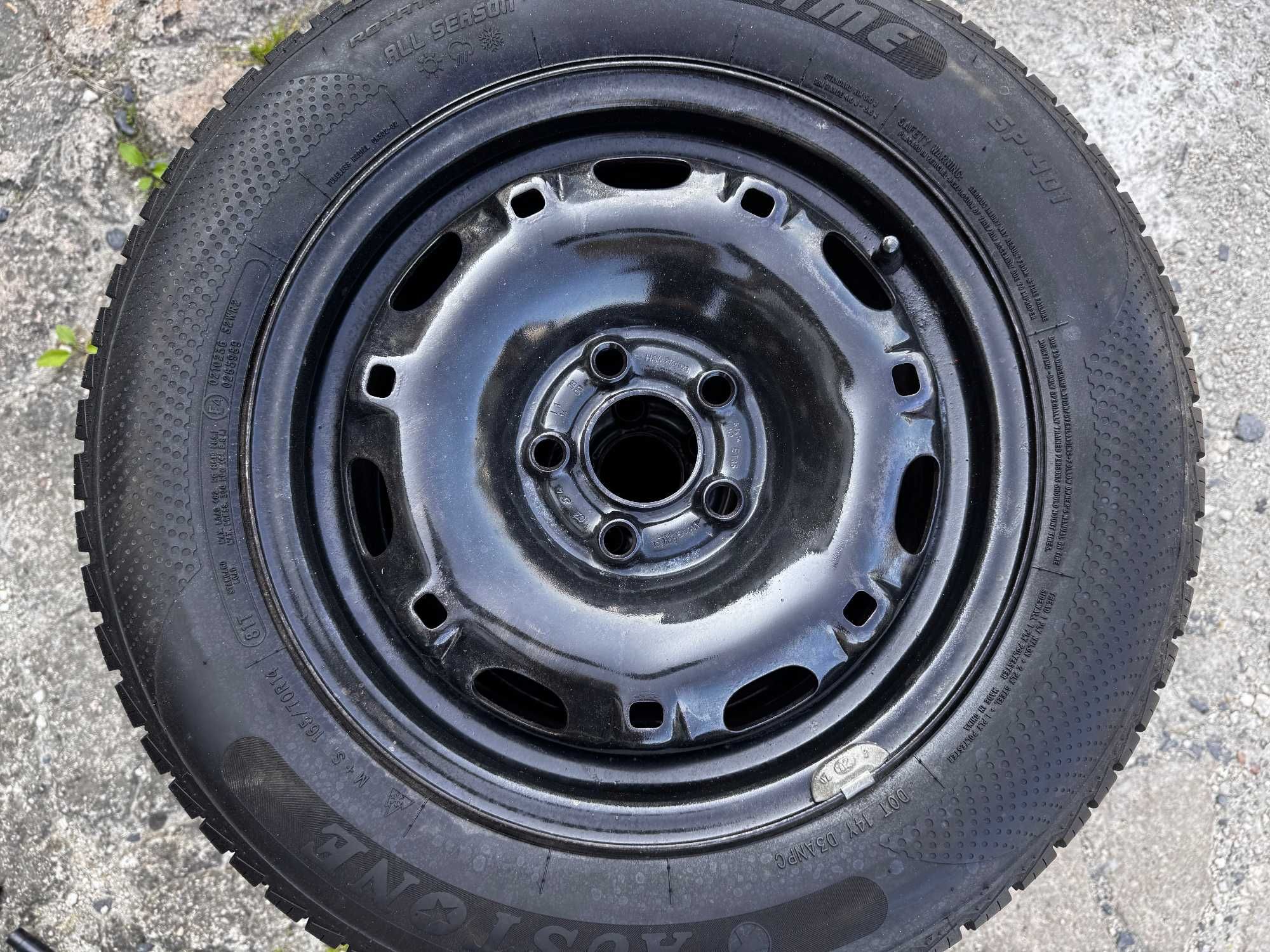 Koła Opony Felgi Wielosezon VW Golf IV 14 5x100 5J ET35 57,1 165/70R14