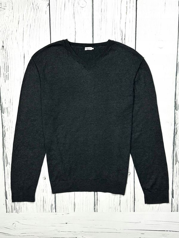 Filippa K Wełniany Bawełniany Sweterek w Serek Męski Merino Wool r. Xl
