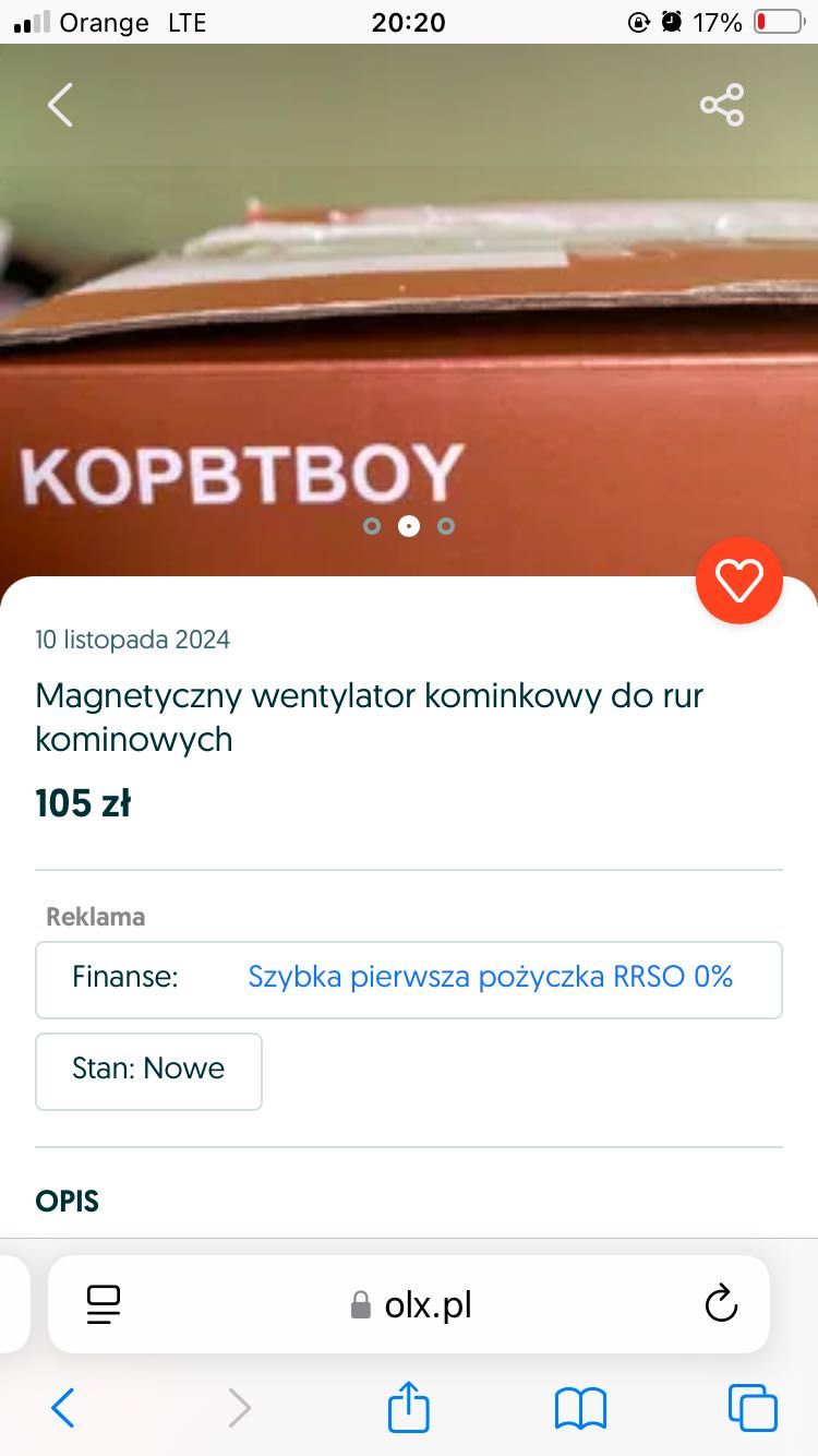 Magnetyczny wentylator kominkowy do rur kominowych