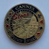 Сувенирная металлическая монета  Cannes Stars Каннский кинофестиваль