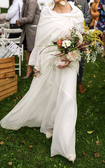 Lekka luźna suknia ślubna boho rozm. 36-40