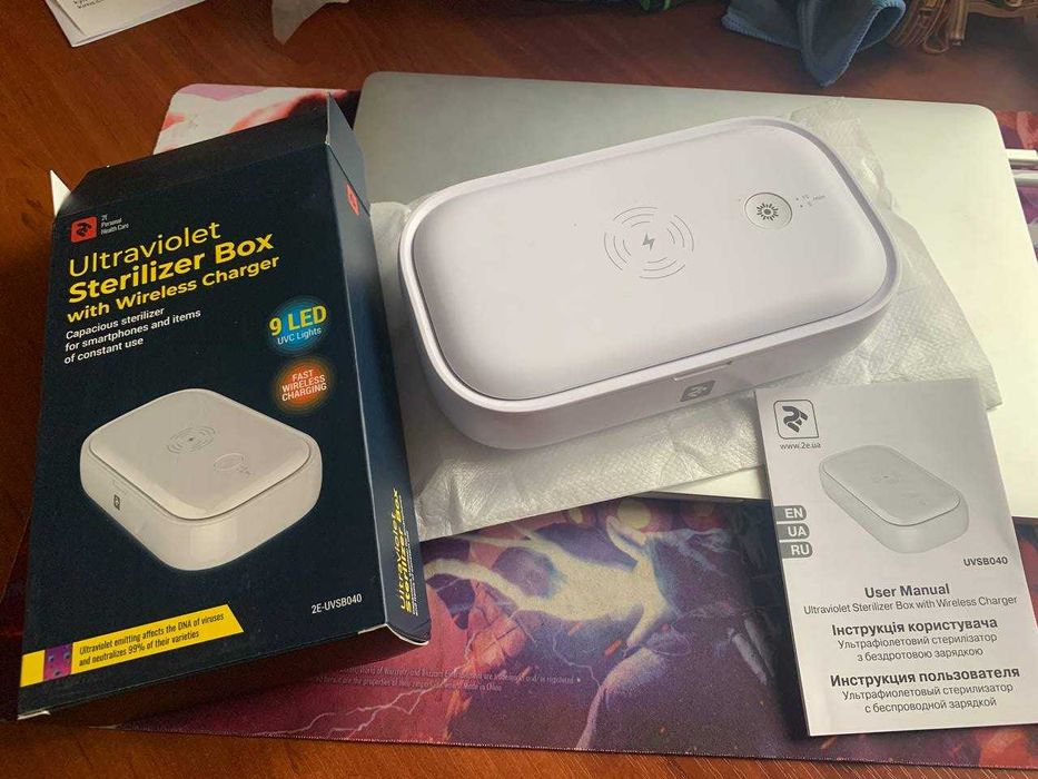 Ультрафіолетовий стерилізатор 2E з бездротовою зарядкою (2E-UVSB040)