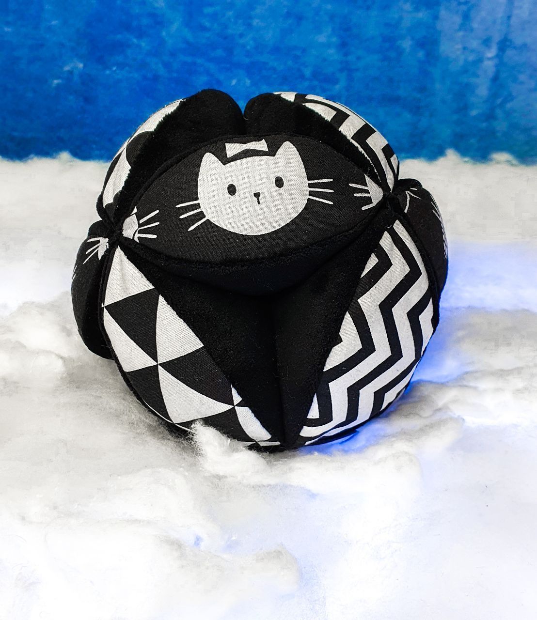 Мяч Черный кот развивающий Монтессори для ребёнка Розвиваюча іграшка