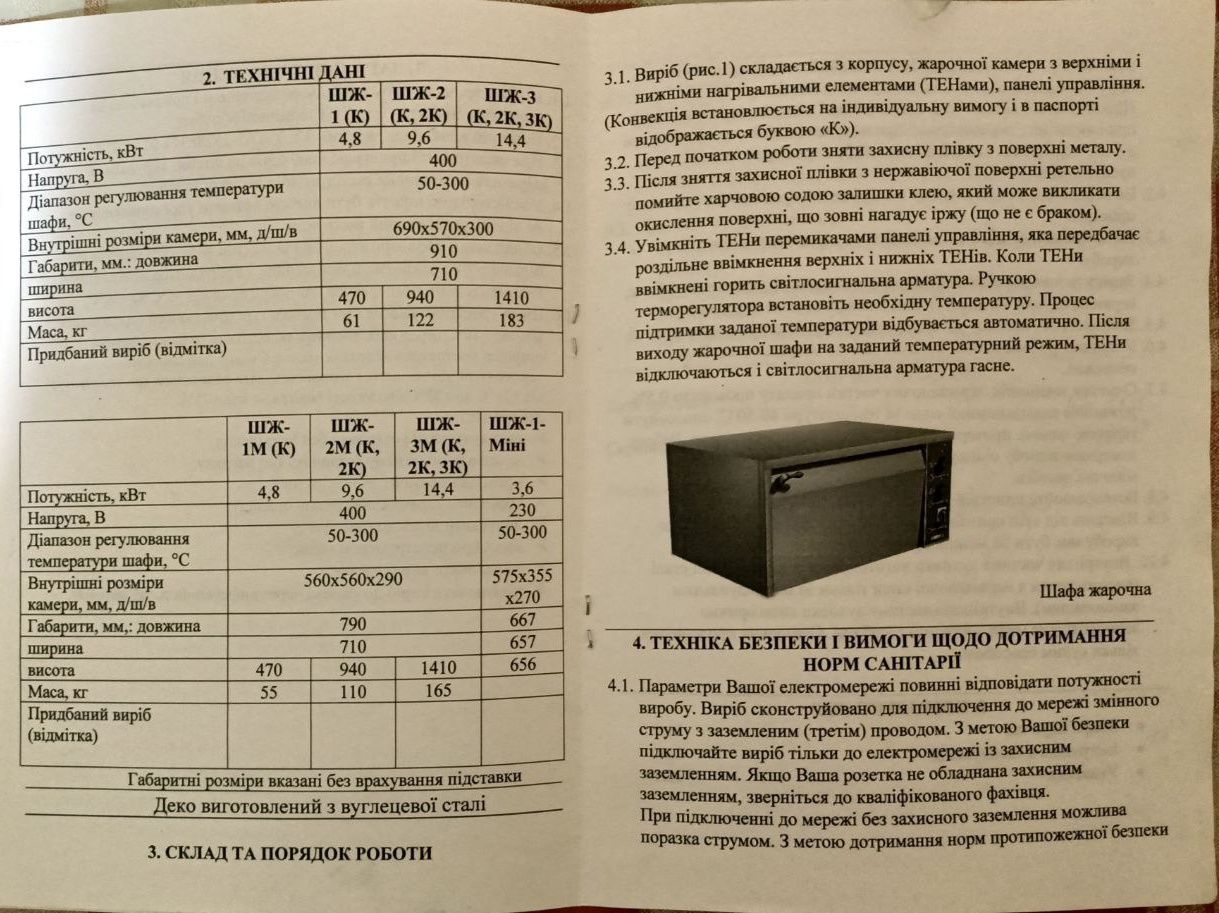 Шафа жарочна ШЖ-2 Б/У