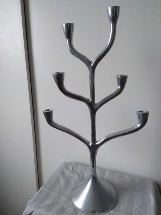 Ozdobny artystyczny, swiecznik, kandelabr.