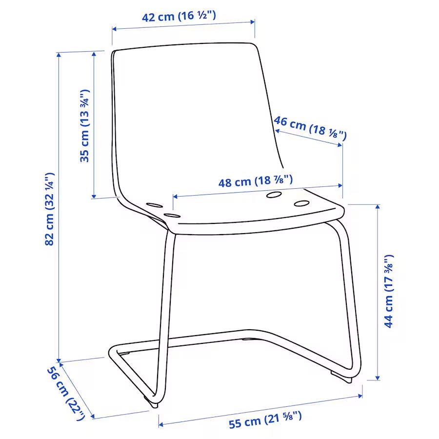 Ikea komplet 4 krzeseł TOBIAS