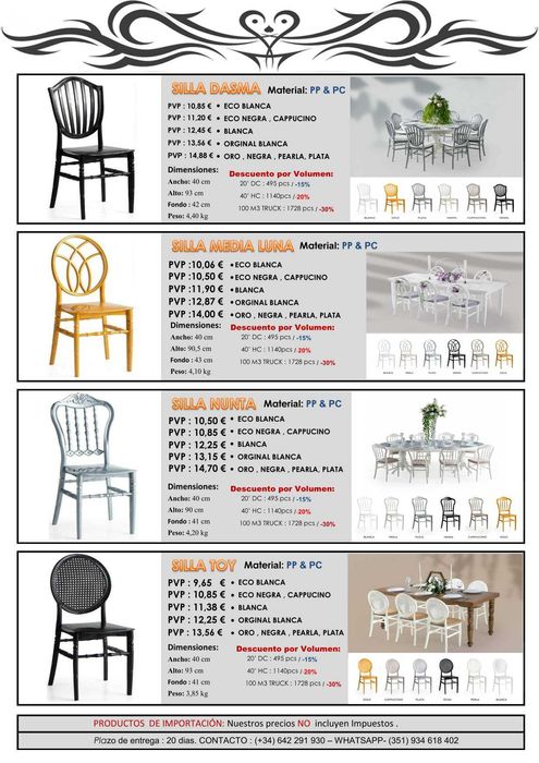 Cadeiras para eventos