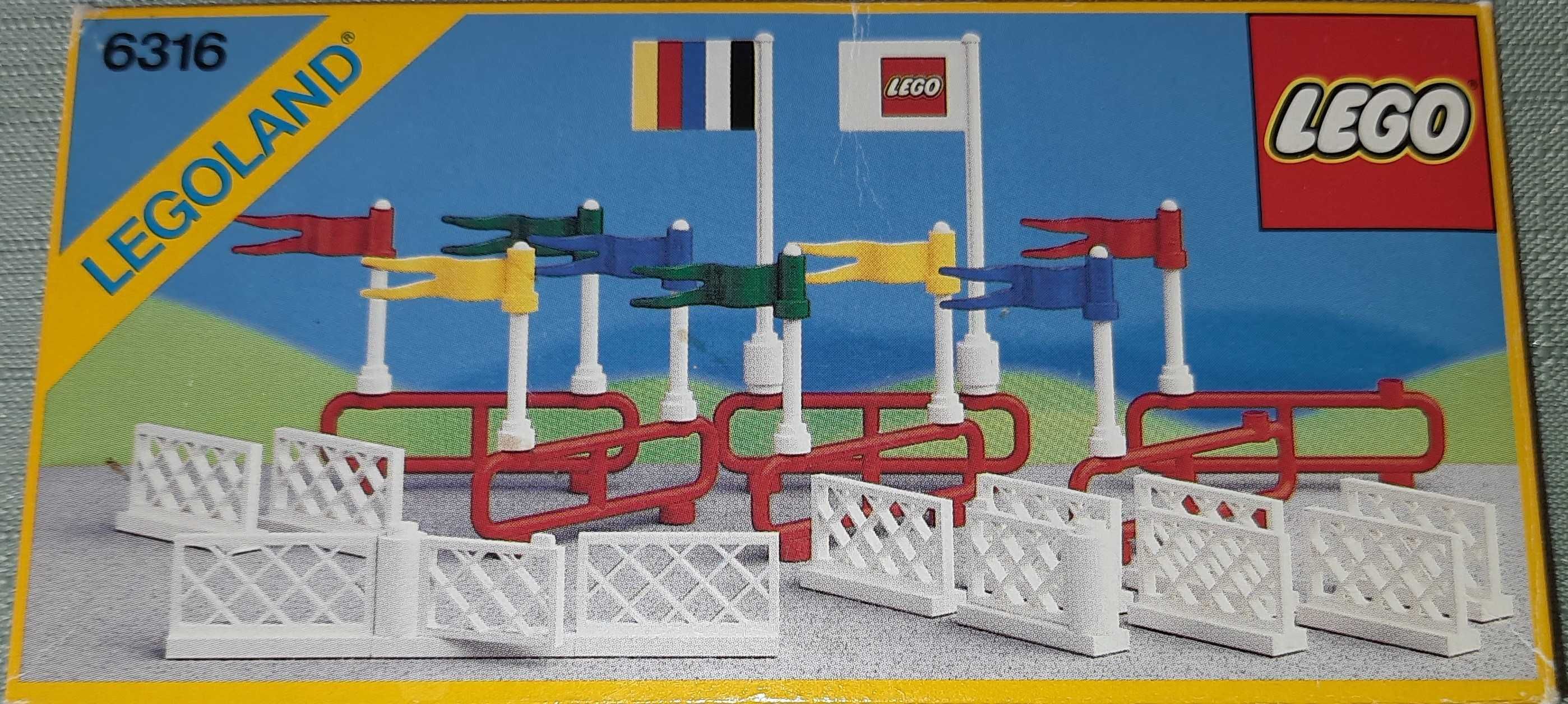 Zestaw LEGO 6316 flagi i ogrodzenia z pudełkiem