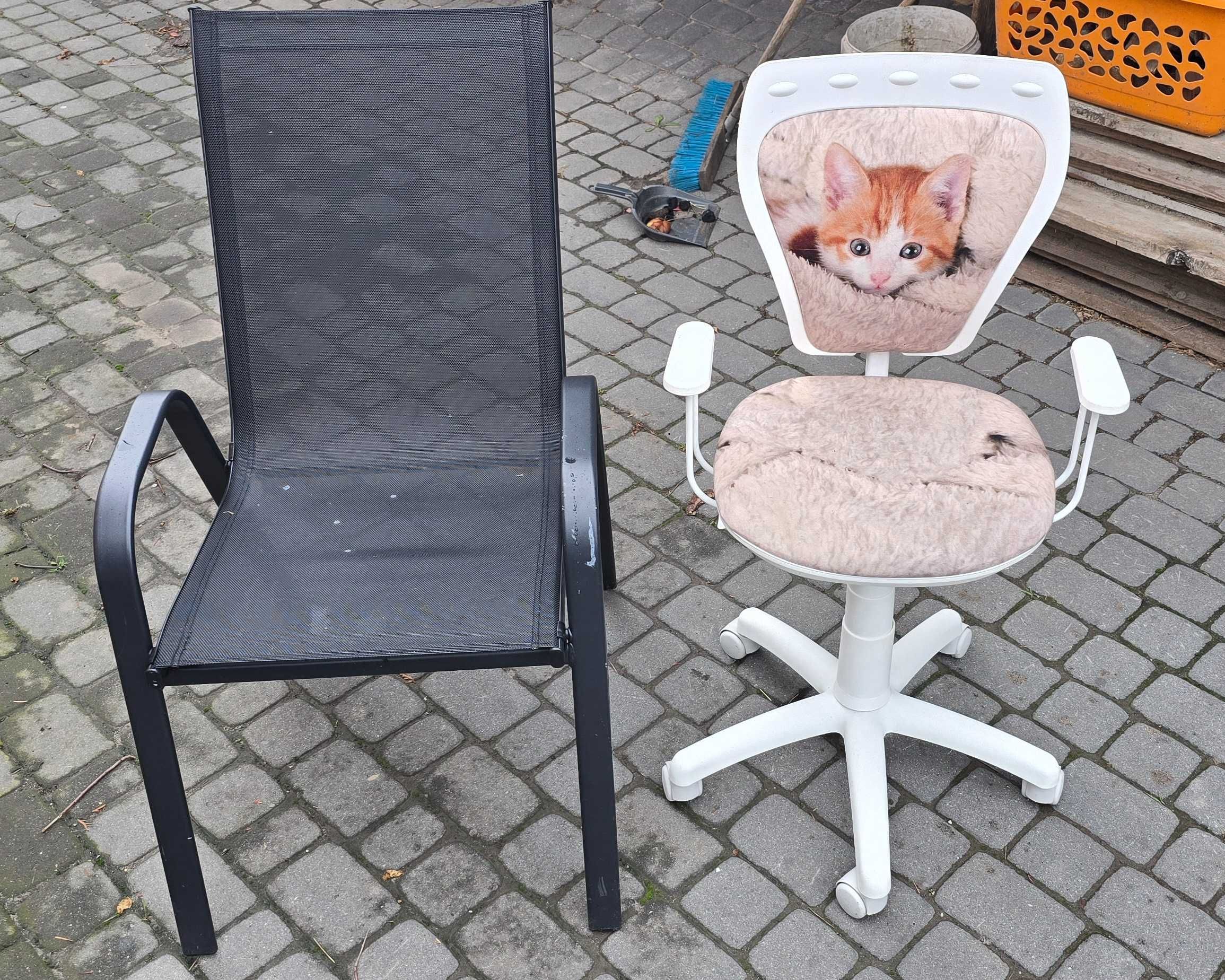 Krzeslo obrotowe, fotel obrotowy, kotek, dla dziecka, jak nowe