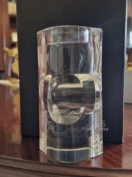Castiçal em Cristal Atlantis da Vista Alegre com caixa original