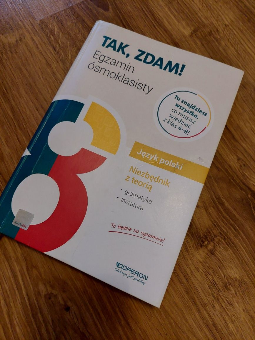 Tak zdam egz. ósmoklasisty Operon język polski gramatyka i literatura