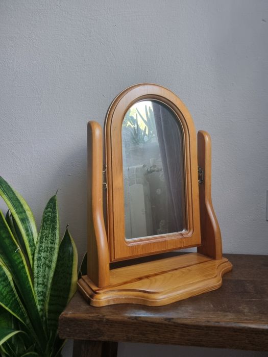 Lustro lusterko stojące vintage na toaletkę stolik
