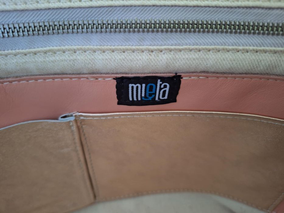 Mięta Torba Skórzana De Luxe Morskie Ważki Unikat