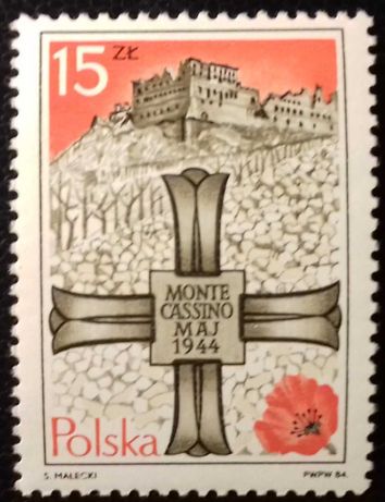 Znaczki pocztowe Polska 40-rocz.Bitwy o Monte Cassino Fi 2771