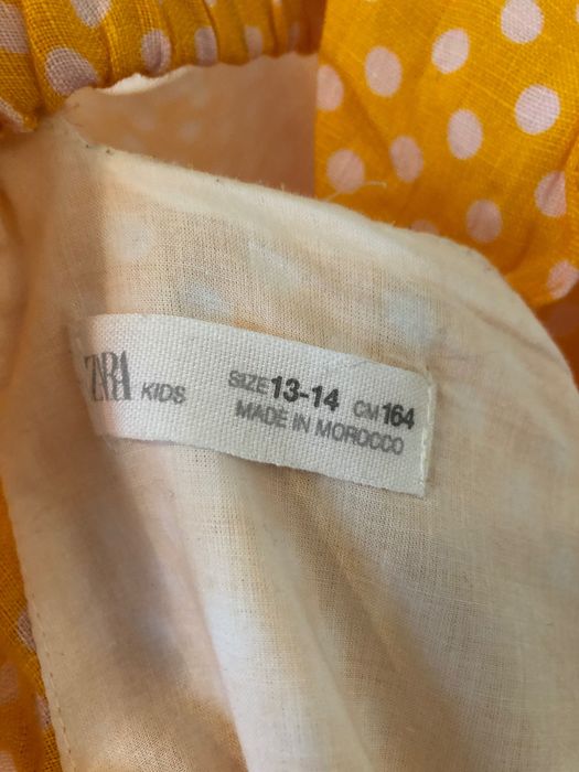 Macacão bolas amarelo T 13-14 anos menina Zara