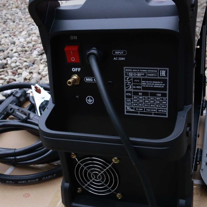 Migomat FLUX Gaz Mig ALU TIG Spawarka MMA 255A 4w1 Kraft&Dele KD3422