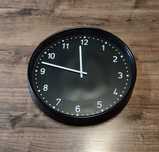 Zegar ścienny czarny Ikea 38 cm