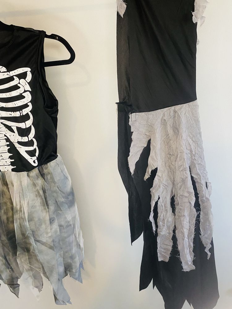 Strój przebranie na halloween wraz z dodatkami szkieletor , szkieletka