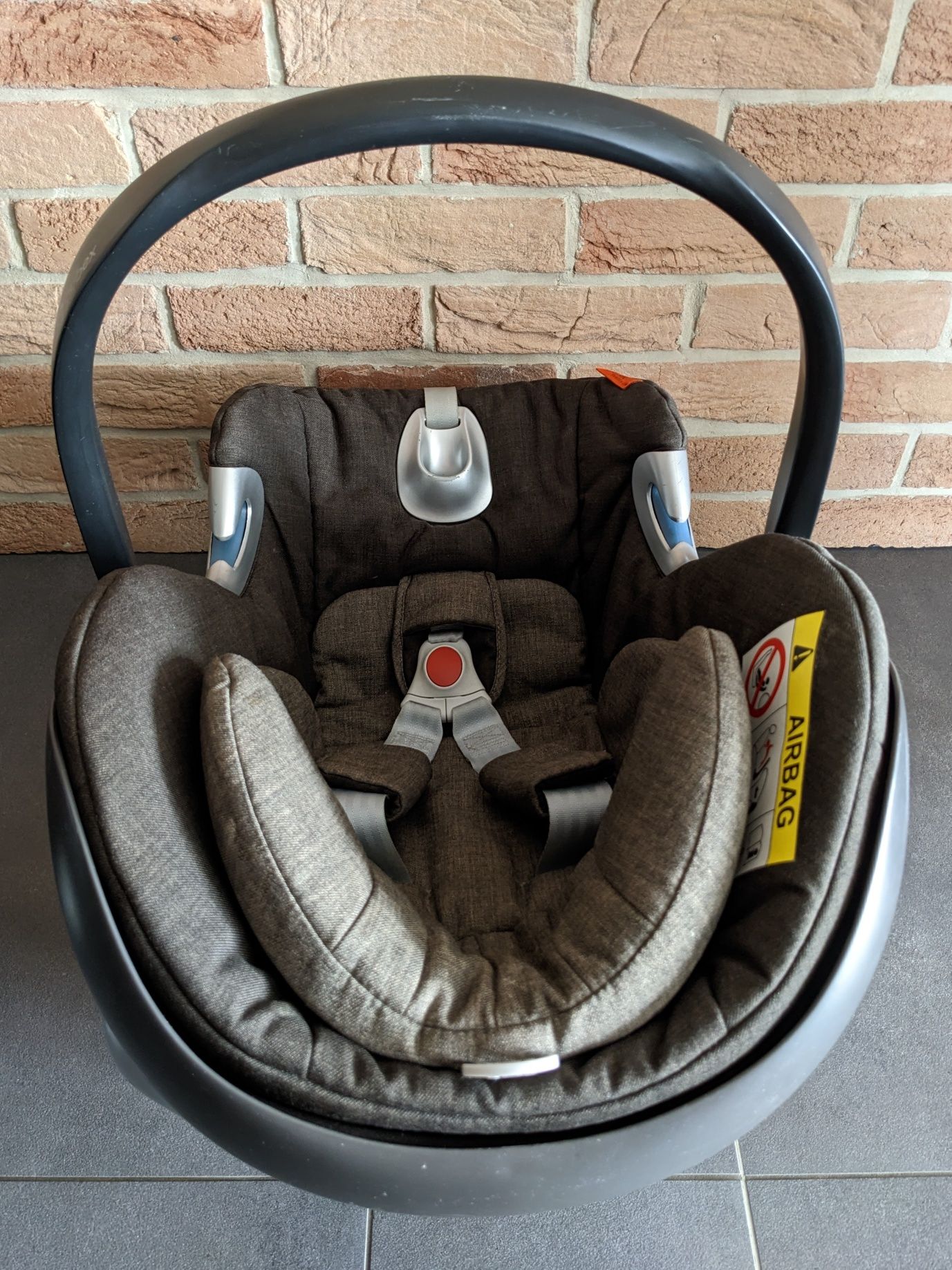 Cybex Aton Q Plus - Platinum Line (Khaki/Brown) z bazą ISOFIX