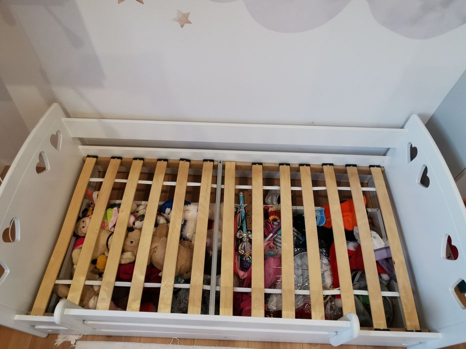 Łóżko białe 160x80 z szufladą