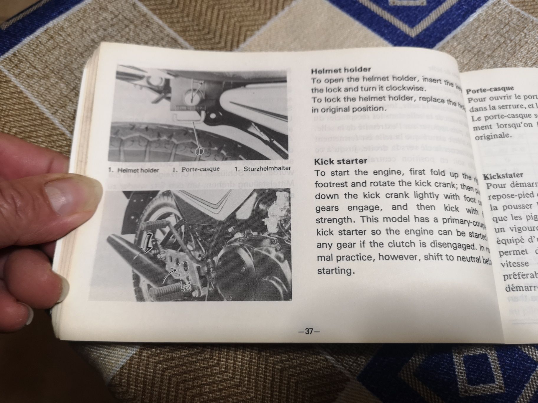 Livro de instruções da Yamaha RD 250 e 350