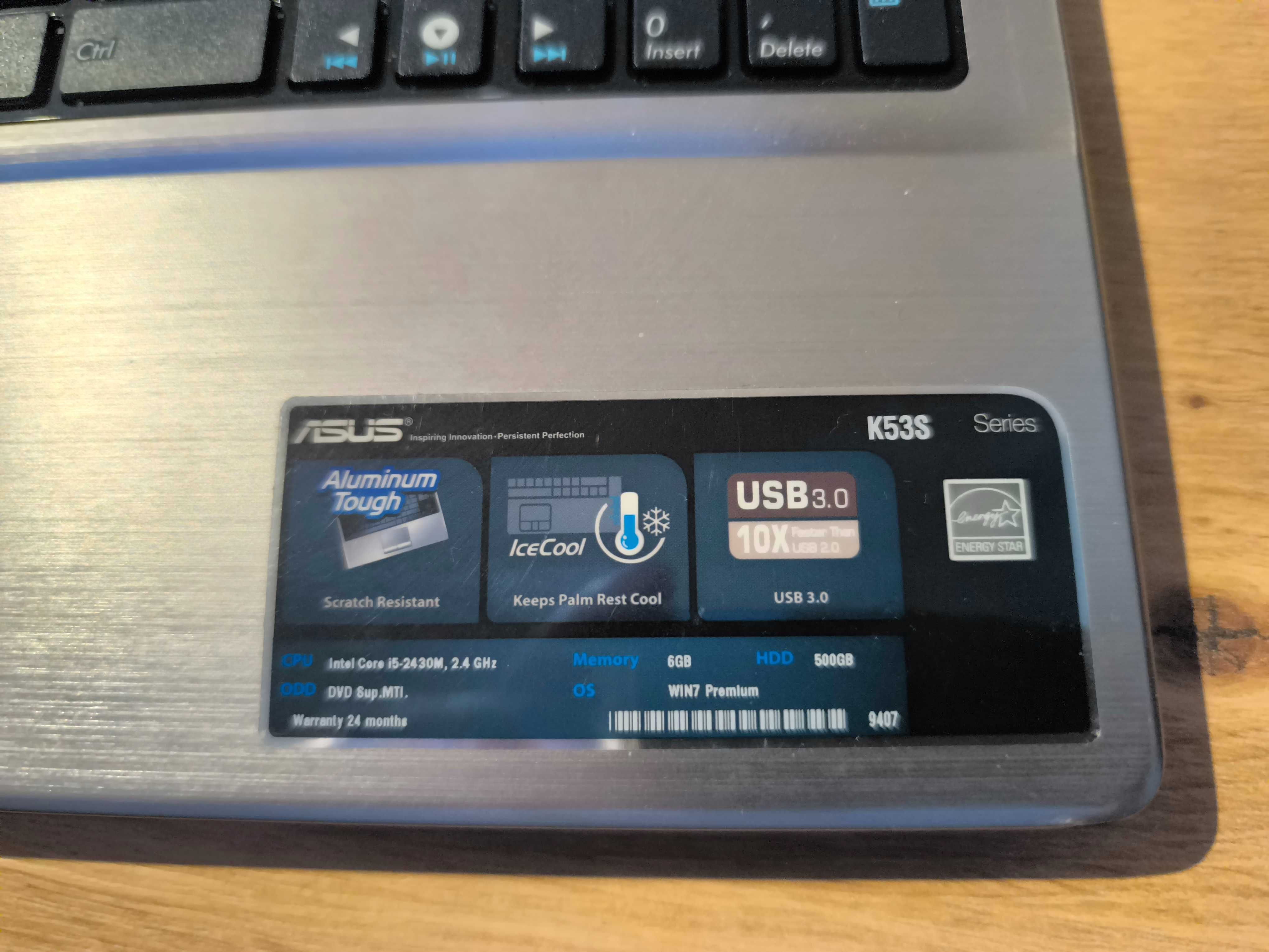Laptop ASUS K53S I5\SSD\GT540M\8GB DDR3