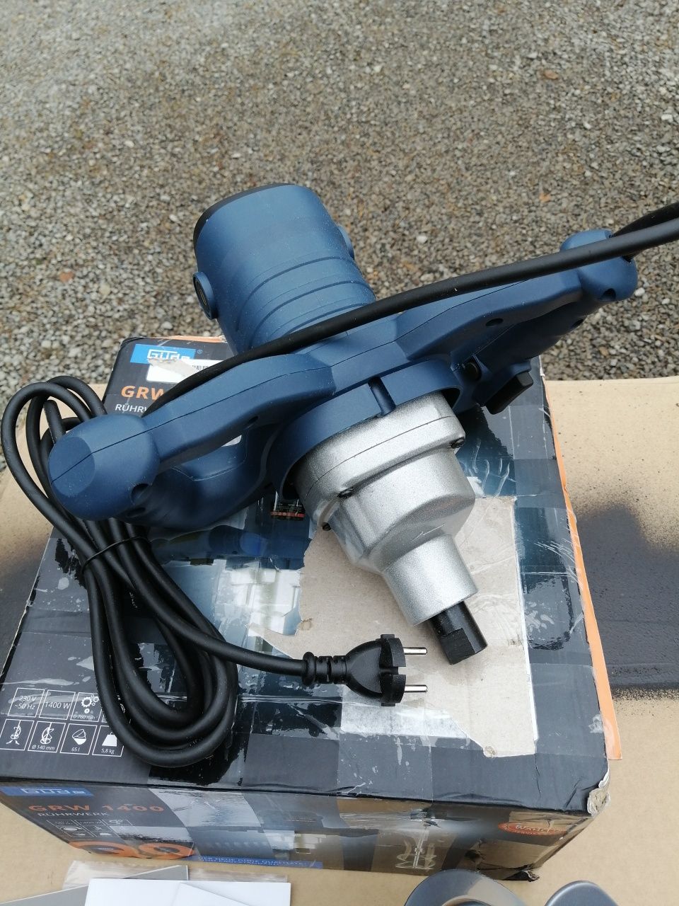Mieszadło budowlane do zapraw kleju farb Gude GRW 1400W