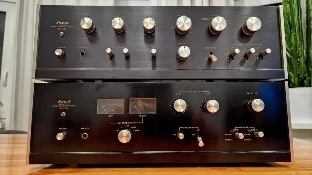 Wzmacniacz koncówka Sansui BA-150 preamp Sansui CAC-606