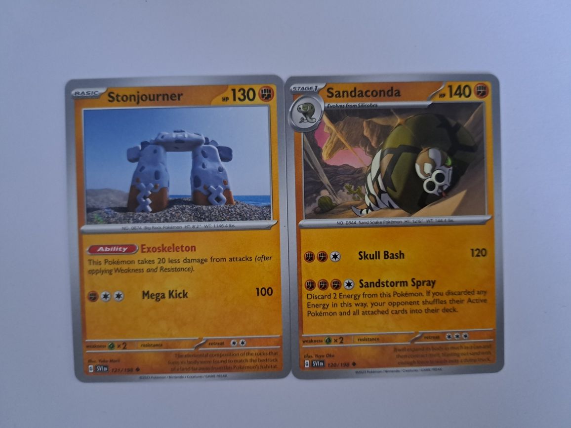 Sandaconda 120/198 stonjourner 121/198 oryginalne karty pokemon