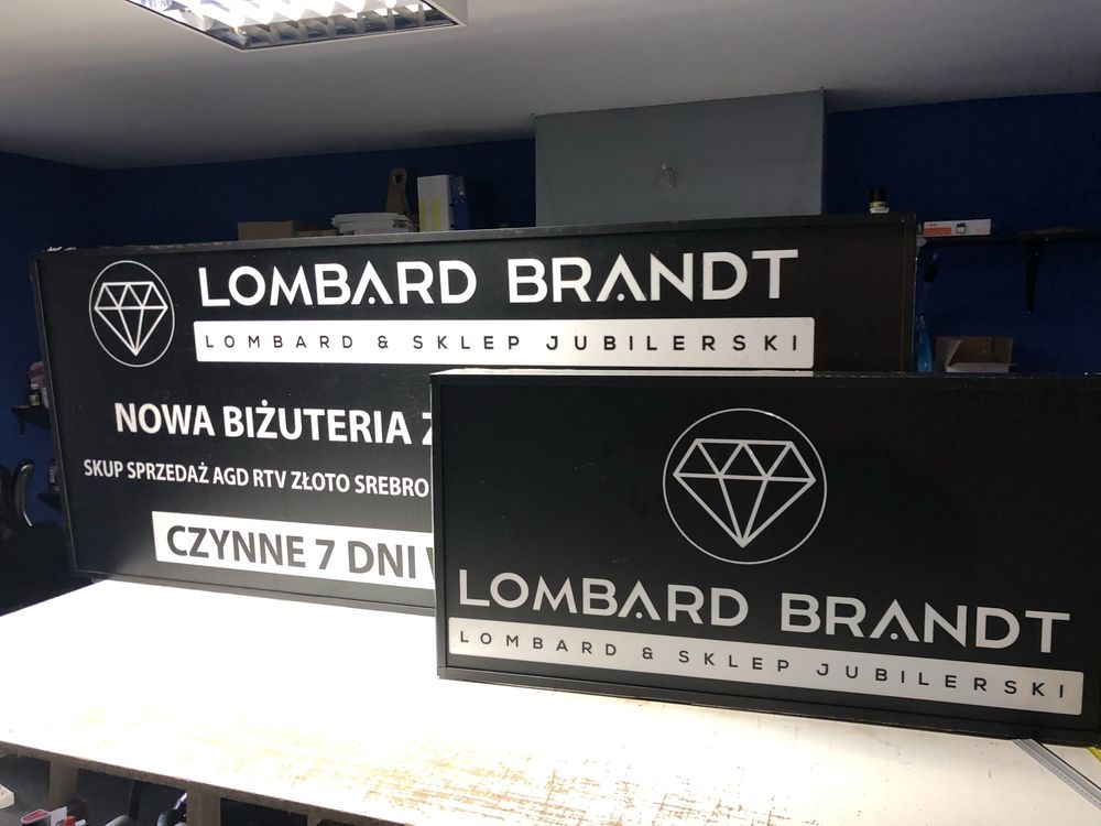 Kaseton szyld świetlny LED 300x50cm reklamowy reklama neon szyld dibon