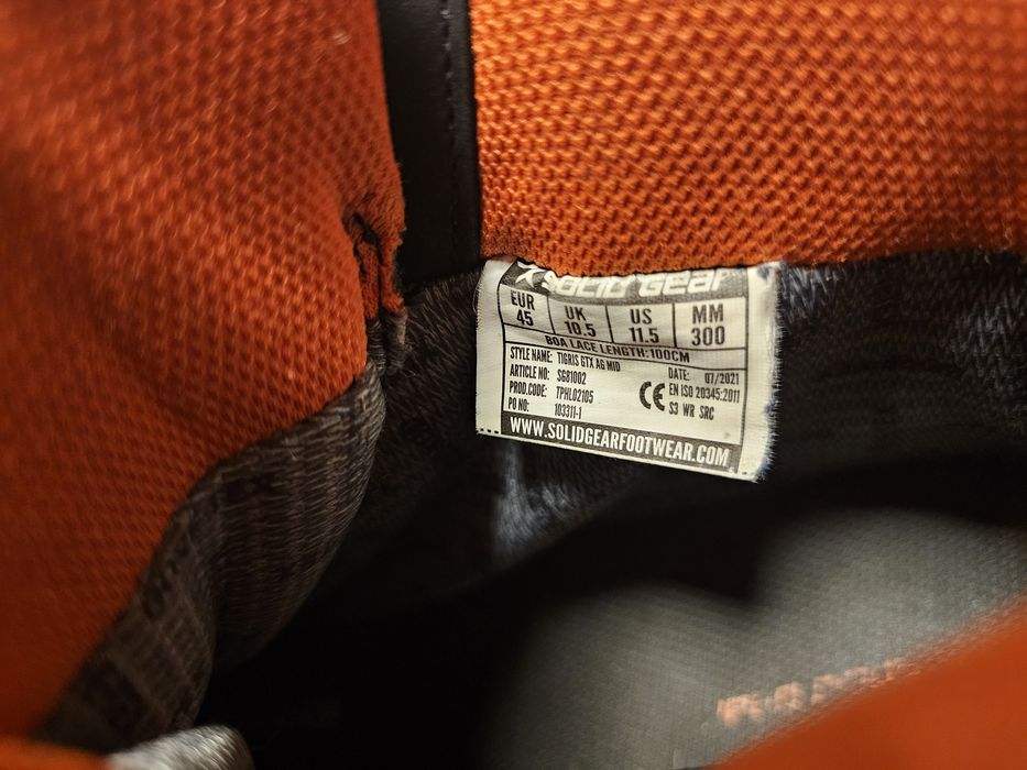 Buty robocze Solid Gear Tigris GTX Mid S3 r.45 BOA Gore-Tex