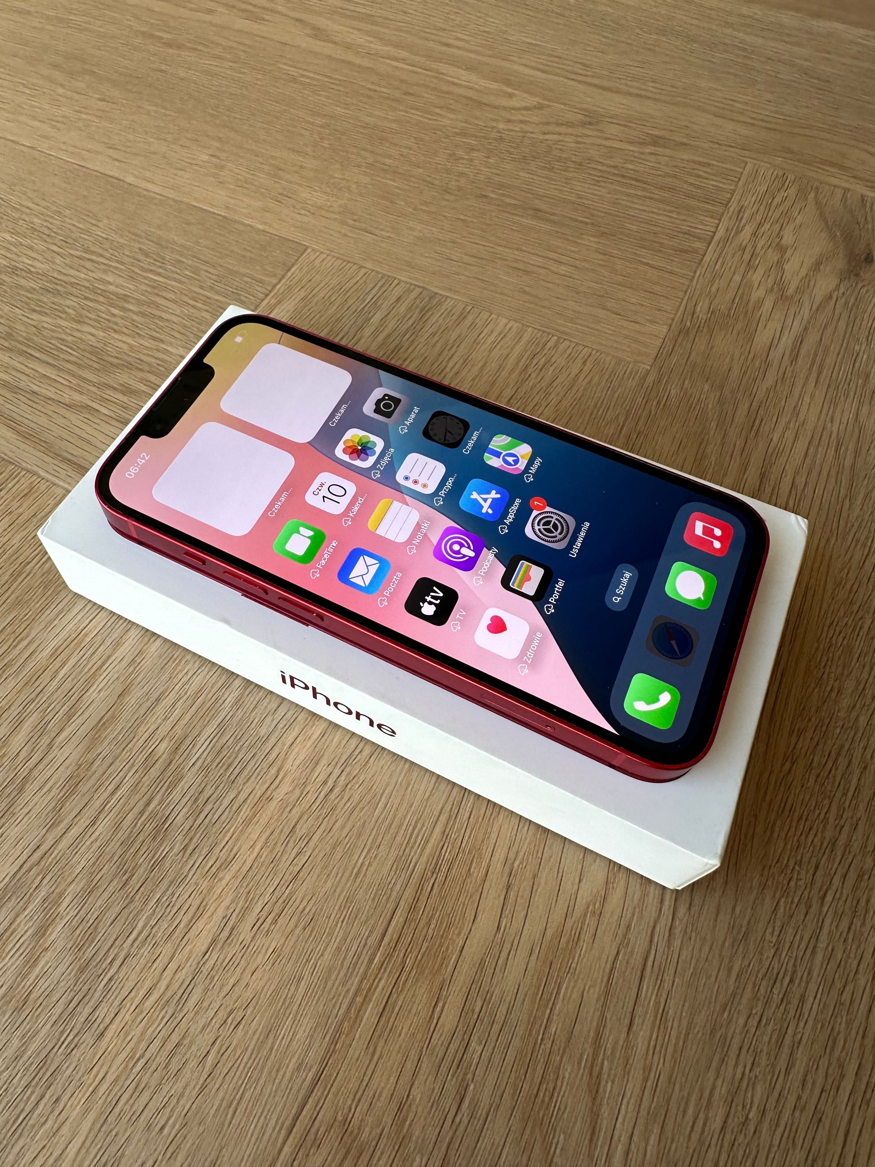 Idealny iPhone 13 128 GB RED w PERFEKCYJNYM stanie!