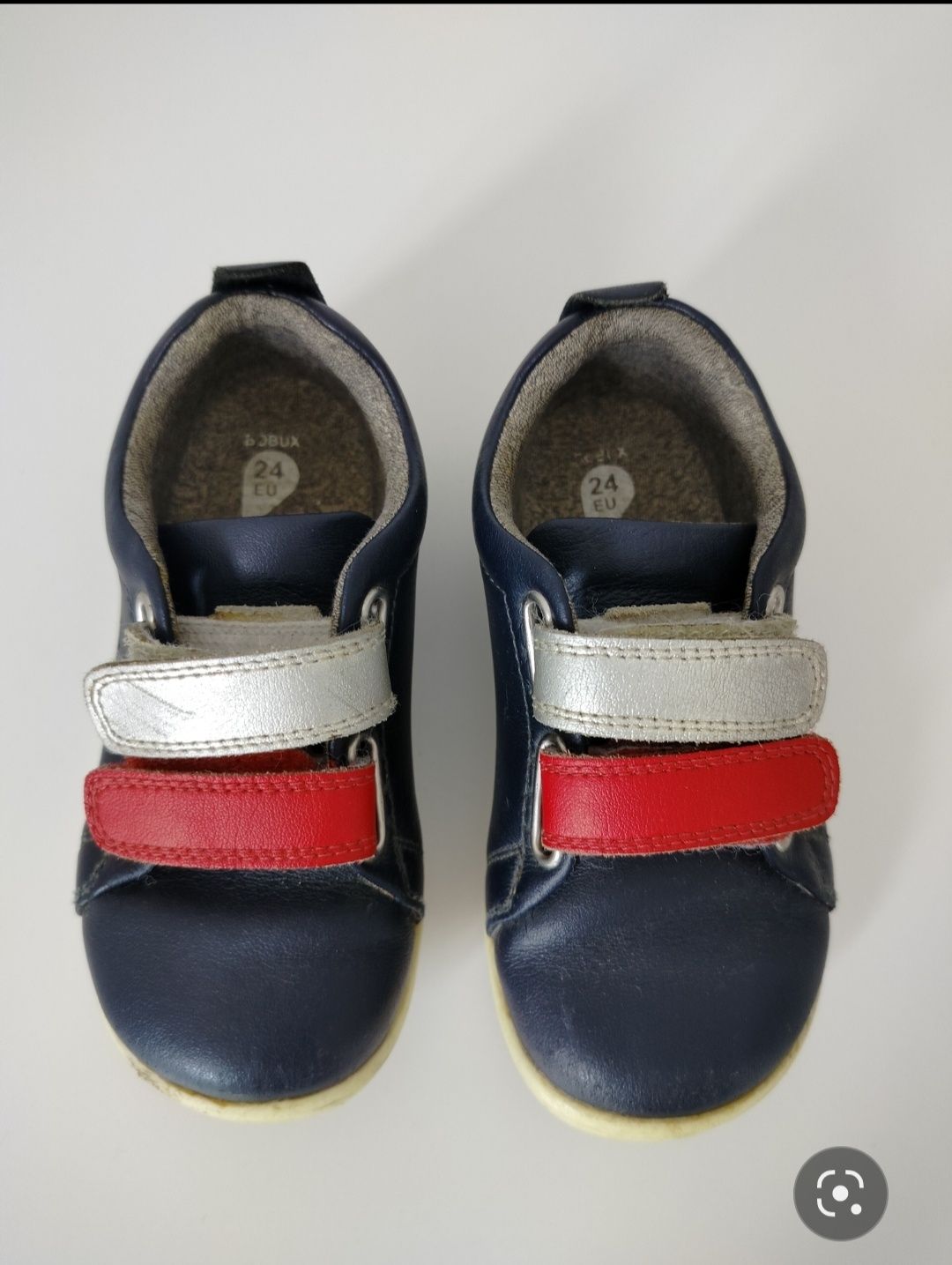 Bobux Grass Court Switch Navy (Red + Silver Metallic)  rozmiar 24