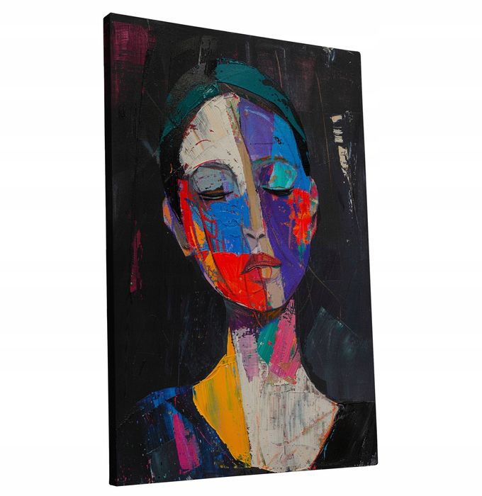 Obraz na płótnie "Abstrakcyjny Portret Kobiety" 50x70 cm