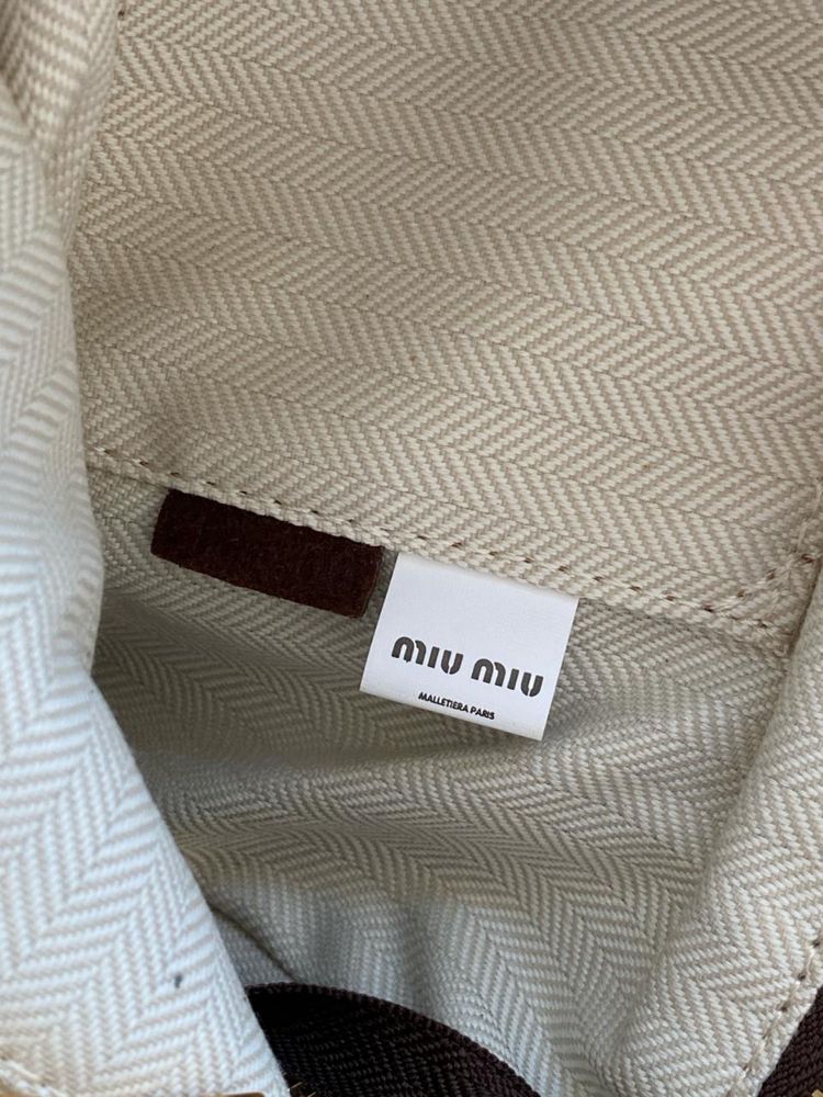 Torebka Miu Miu Aventure Nappa Leather Bag Chocolate