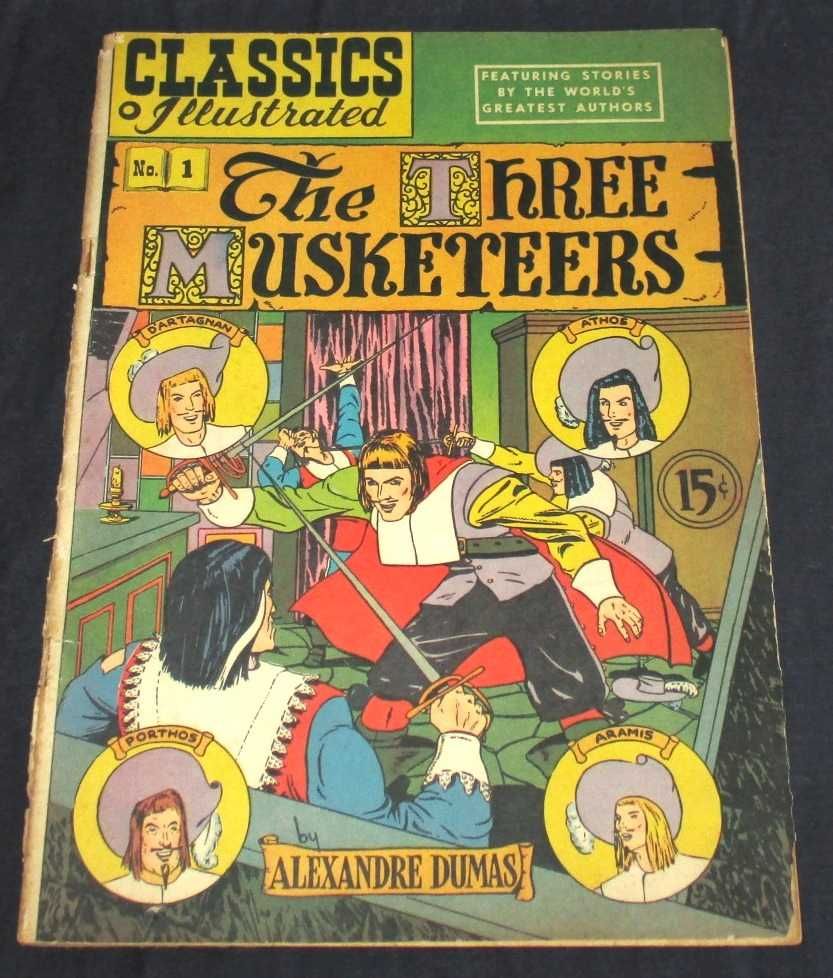 Livro The Three Mosketeers 1953 Classics Illustrated nº 1